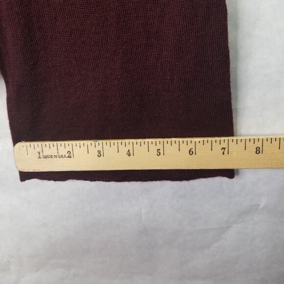Nanette Lepore Sweater Women's S Burgundy Tie Back Fine Merino Wool Bell Sleeve - Picture 12 of 12